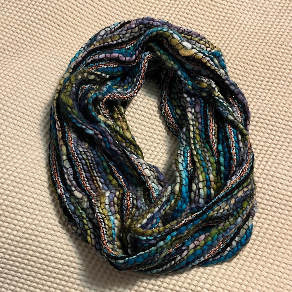 Multicolor Knit Infinity Scarf